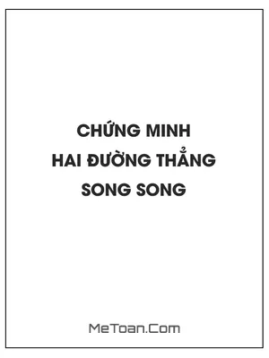 Chứng minh hai đường thẳng song song