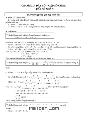 Phân Dạng Bài Tập Quy Nạp Toán Học Và Dãy Số Lớp 11 Hay Nhất