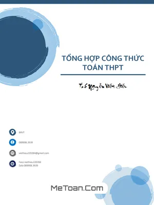 Tổng hợp Công thức Toán THPT - Nguyễn Viết Hiếu