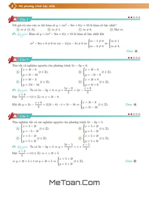 Tuyển tập 487 Bài Toán Hệ Phương Trình Bậc Nhất và Phương Trình Bậc Hai Lớp 9