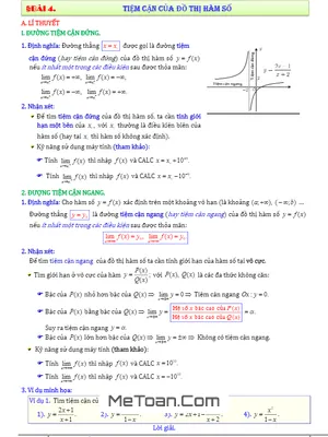 Bài Tập Đường Tiệm Cận Của Đồ Thị Hàm Số - Diệp Tuân
