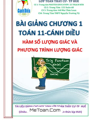 Bài Giảng Hàm Số Lượng Giác Và Phương Trình Lượng Giác Toán 11 Cánh Diều