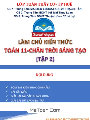 Nắm Chắc Kiến Thức Toán 11 Tập 2 Chân Trời Sáng Tạo - Trần Đình Cư