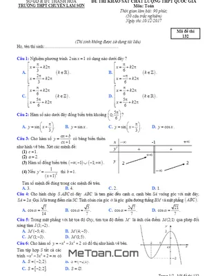 Đề thi thử Toán THPT Quốc gia 2018 có đáp án - THPT Chuyên Lam Sơn Thanh Hóa