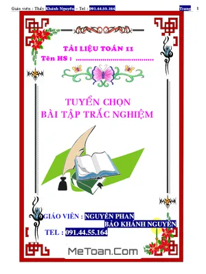 Tuyển Chọn Bài Tập Trắc Nghiệm Toán 11 - Nguyễn Khánh Nguyên