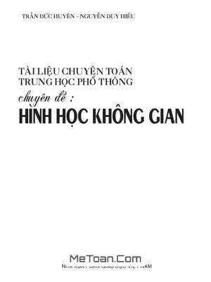 Tài Liệu Chuyên Toán THPT Chuyên Đề Hình Học Không Gian