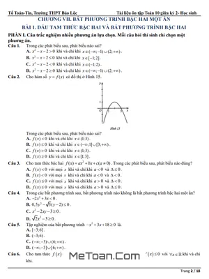 Tài liệu Ôn tập Toán 10 Giữa kỳ 2 Năm học 2025 – 2026 Trường THPT Bảo Lộc – Lâm Đồng