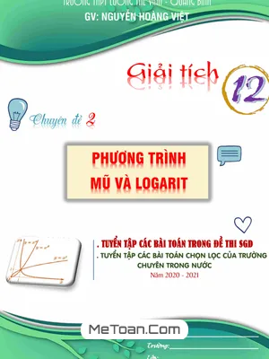 Chuyên Đề Hàm Số Lũy Thừa, Hàm Số Mũ Và Hàm Số Lôgarit - Nguyễn Hoàng Việt