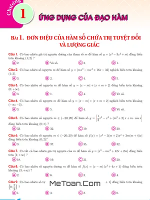 Tuyển Tập Bài Tập VDC Ứng Dụng Đạo Hàm Khảo Sát Hàm Số Lớp 12