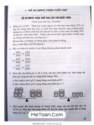 Bộ Đề Thi Olympic Toán Tuổi Thơ 2005 2006 2007 2008 2009