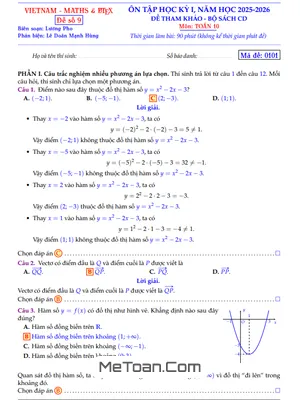 Bộ Đề Ôn Tập Học Kỳ 1 Toán 10 Sách Cánh Diều Năm Học 2025 – 2026 Có Lời Giải Chi Tiết