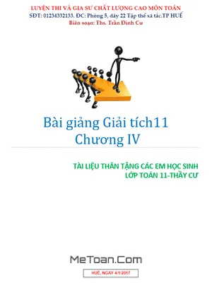 Phân Dạng Và Các Phương Pháp Giải Toán Chuyên Đề Giới Hạn - Trần Đình Cư