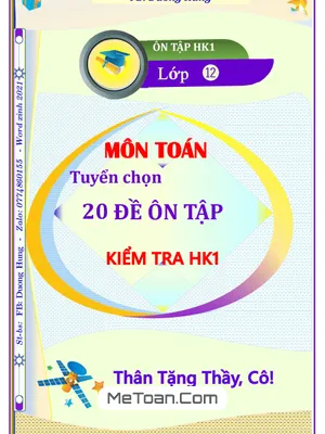 Tuyển chọn 20 đề trắc nghiệm ôn thi HK1 Toán 12 năm học 2020 - 2021