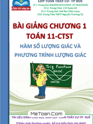 Bài Giảng Hàm Số Lượng Giác Và Phương Trình Lượng Giác Toán 11 CTST