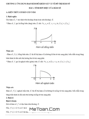 Các Dạng Bài Tập Trắc Nghiệm VDC Tính Đơn Điệu Của Hàm Số