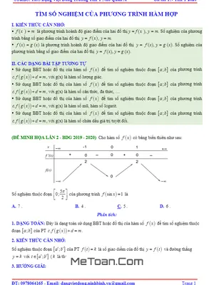 Tìm Số Nghiệm Của Phương Trình Hàm Hợp - Đặng Việt Đông