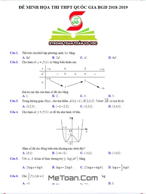 Lời Giải Chi Tiết Đề Minh Họa Kỳ Thi THPT Quốc Gia Năm 2019 Môn Toán