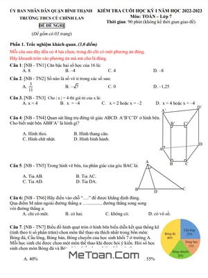Đề Nghị Kiểm Tra Cuối Kỳ 1 Toán 7 Năm 2022 - 2023 Trường THCS Cù Chính Lan - TP HCM