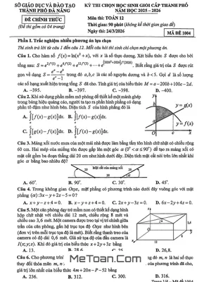 Đề Thi Chọn Học Sinh Giỏi Toán 12 Đà Nẵng Năm 2025-2026: Cơ Hội Vàng Cho Tài Năng Toán Học