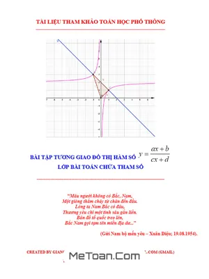 171 Bài Toán Tương Giao Đồ Thị Hàm Phân Thức Chứa Tham Số - Lương Tuấn Đức