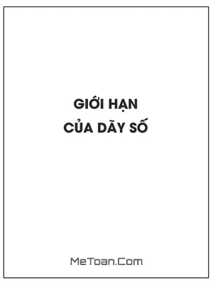 Giới hạn của dãy số