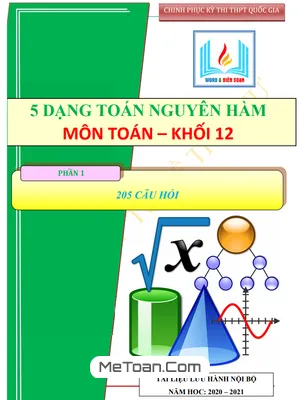 5 Dạng Toán Nguyên Hàm Thường Gặp Trong Giải Tích 12