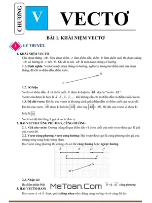 Chuyên Đề Vectơ Toán 10 Chân Trời Sáng Tạo