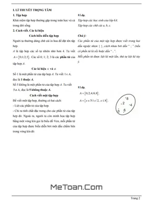 Chuyên Đề Toán 6: Tập Hợp Và Phần Tử Của Tập Hợp