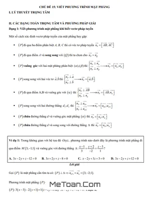 Phương Trình Mặt Phẳng Lớp 12: Lý Thuyết, Bài Tập & Lời Giải
