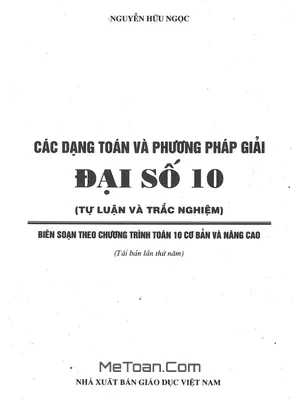 Cẩm nang chinh phục các dạng toán Đại số 10 - Nguyễn Hữu Ngọc