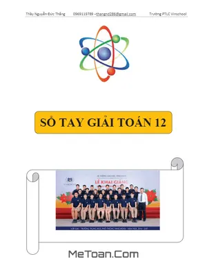 Sổ tay giải toán 12 - Nguyễn Đức Thắng PDF - Tải xuống miễn phí