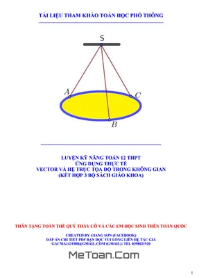 Nâng Cao Kỹ Năng Ứng Dụng Thực Tế Vector Và Hệ Trục Tọa Độ Trong Không Gian Lớp 12