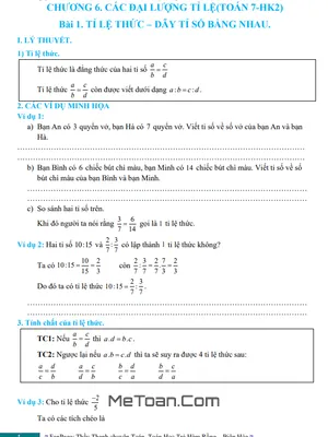 Bài Tập Toán 7 Chân Trời Sáng Tạo Học Kì 2 - Nguyễn Văn Thanh