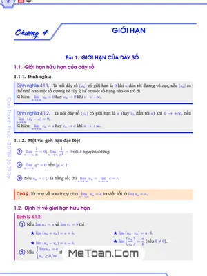 Giới Hạn Của Dãy Số, Giới Hạn Của Hàm Số Và Hàm Số Liên Tục - Cao Thanh Phúc