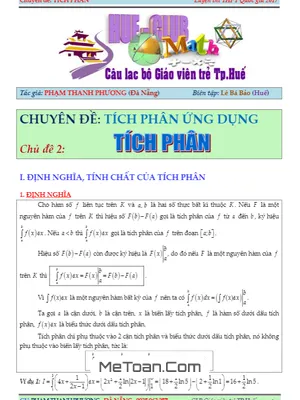 Cẩm nang Chinh phục Tích phân - Phạm Thanh Phương