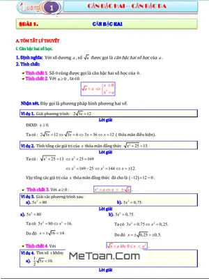 Chuyên Đề Căn Bậc Hai Và Căn Bậc Ba - Diệp Tuân