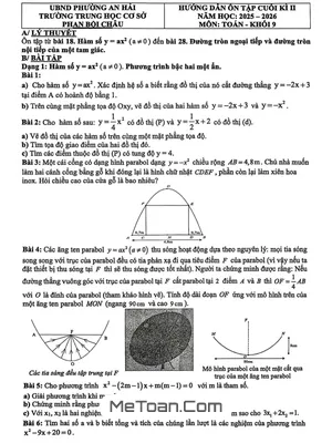 Đề Cương Ôn Tập Cuối Kì 2 Toán 9 THCS Phan Bội Châu 2025-2026