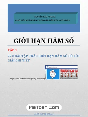 Chuyên Đề Giới Hạn Toán - Tác Giả Nguyễn Bảo Vương