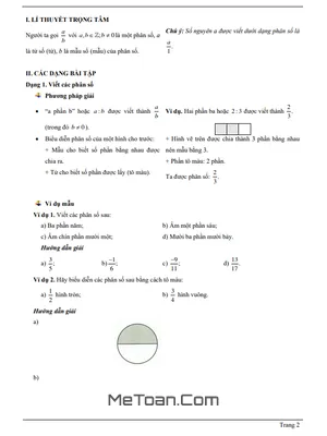 Chuyên Đề Mở Rộng Khái Niệm Phân Số Lớp 6