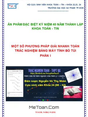 Bí Kíp Giải Nhanh Toán Trắc Nghiệm Bằng Máy Tính Cầm Tay - Nguyễn Vũ Thụ Nhân