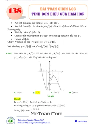 Tuyển tập 138 bài toán chọn lọc về tính đơn điệu của hàm hợp - Nguyễn Hoàng Việt