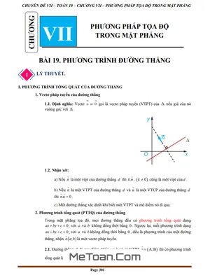 Chuyên Đề Phương Pháp Tọa Độ Trong Mặt Phẳng Toán 10 KNTTvCS