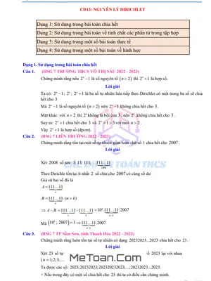 Bí Kíp Chinh Phục Nguyên Lý Dirichlet Trong Đề Thi Học Sinh Giỏi Toán 7