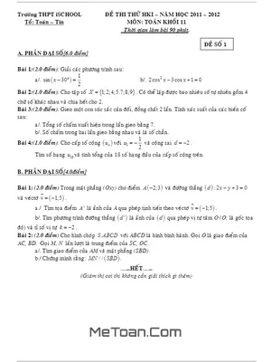 Bộ 7 Đề Thi HK1 Lớp 11 Trường iSchool - TP. HCM Năm Học 2011-2012
