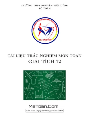 Trắc nghiệm Toán 12: Tổng Ôn Chương 1 & 2 Giải Tích (Có Đáp Án)