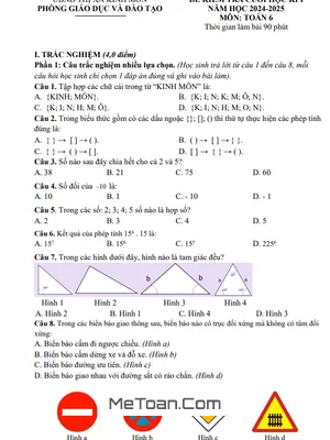 Đề Thi Cuối Học Kỳ 1 Toán 6 Năm 2024-2025 Phòng GD&ĐT Kinh Môn (Có Đáp Án Chi Tiết)