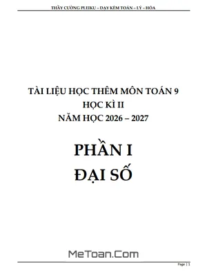 Tài liệu ôn tập Toán 9 học kì 2 sách Kết Nối Tri Thức Với Cuộc Sống
