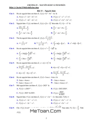 Đề Cương Học Kì 2 Toán 12 Năm 2025 – 2026 Trường THPT Yên Hòa – Hà Nội
