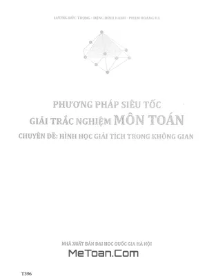 Phương Pháp Siêu Tốc Giải Trắc Nghiệm Môn Toán Chuyên Đề Hình Học Giải Tích Trong Không Gian