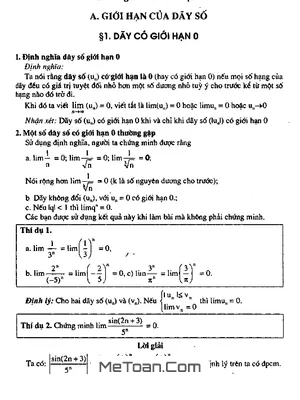 Kỹ thuật tính giới hạn của dãy số và hàm số